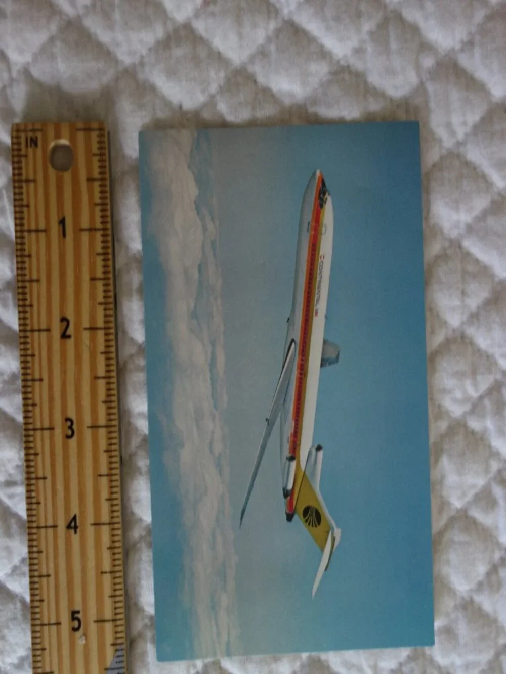 Lot of 4 unused Vntg CONTINENENTAL AIRLINES Postcards – Boeing 727 Tristar